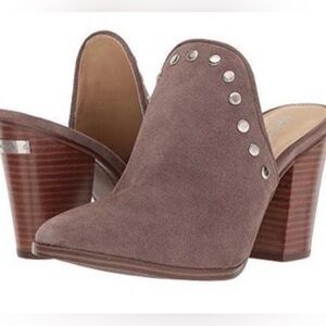 Michael Kors Taupe Studded Mules